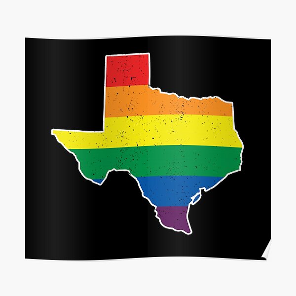 Texas Gay Pride Flag Poster For Sale By Ubuco Redbubble