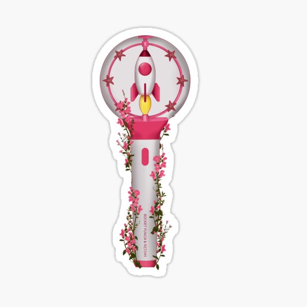 Rocket Punch Floral Lightstick Kpop Sticker For Sale By RetroAttic