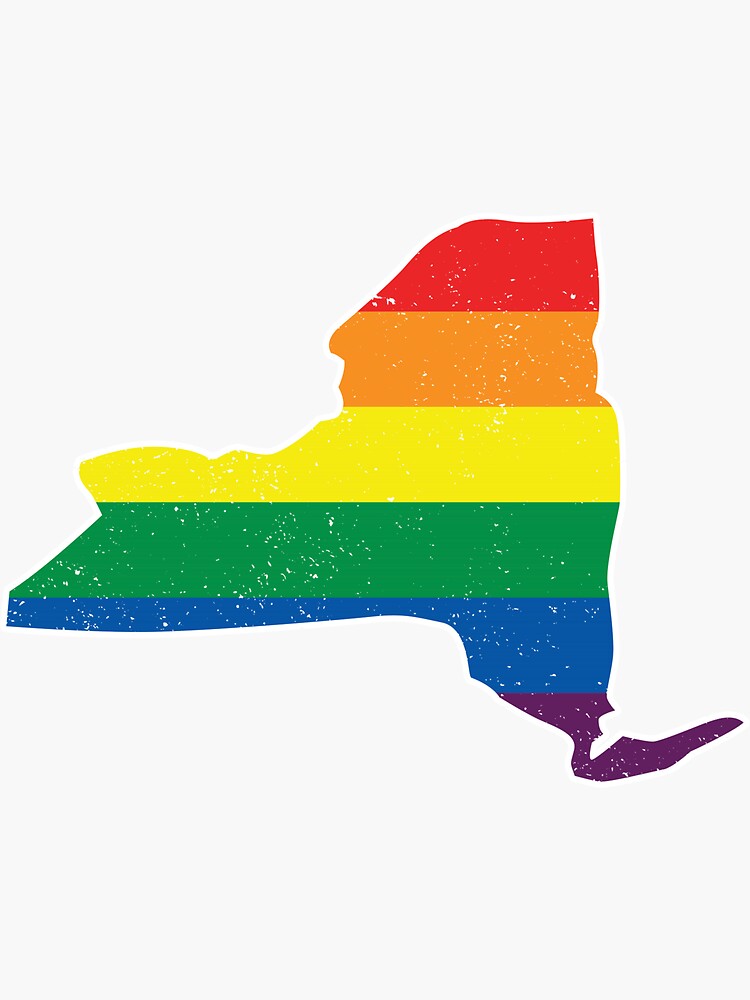 New York Gay Pride Flag Sticker By Ubuco Redbubble