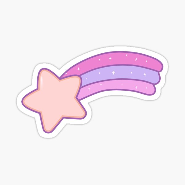 Pastel Shooting Star Sticker For Sale By Leoleon Redbubble