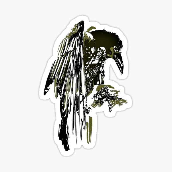 Corvus Corax Sticker For Sale By Art Tom Redbubble