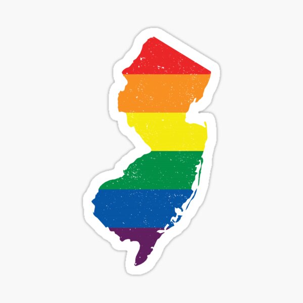 New Jersey Gay Pride Flag Sticker For Sale By UBUCO Redbubble