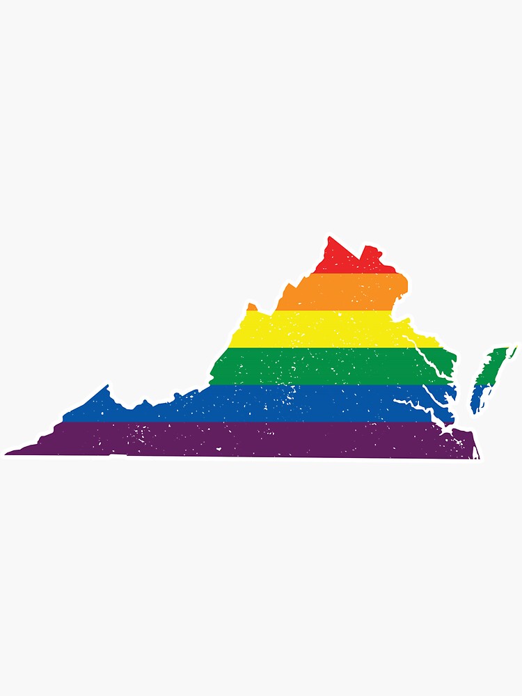 Virginia Gay Pride Flag Sticker For Sale By Ubuco Redbubble