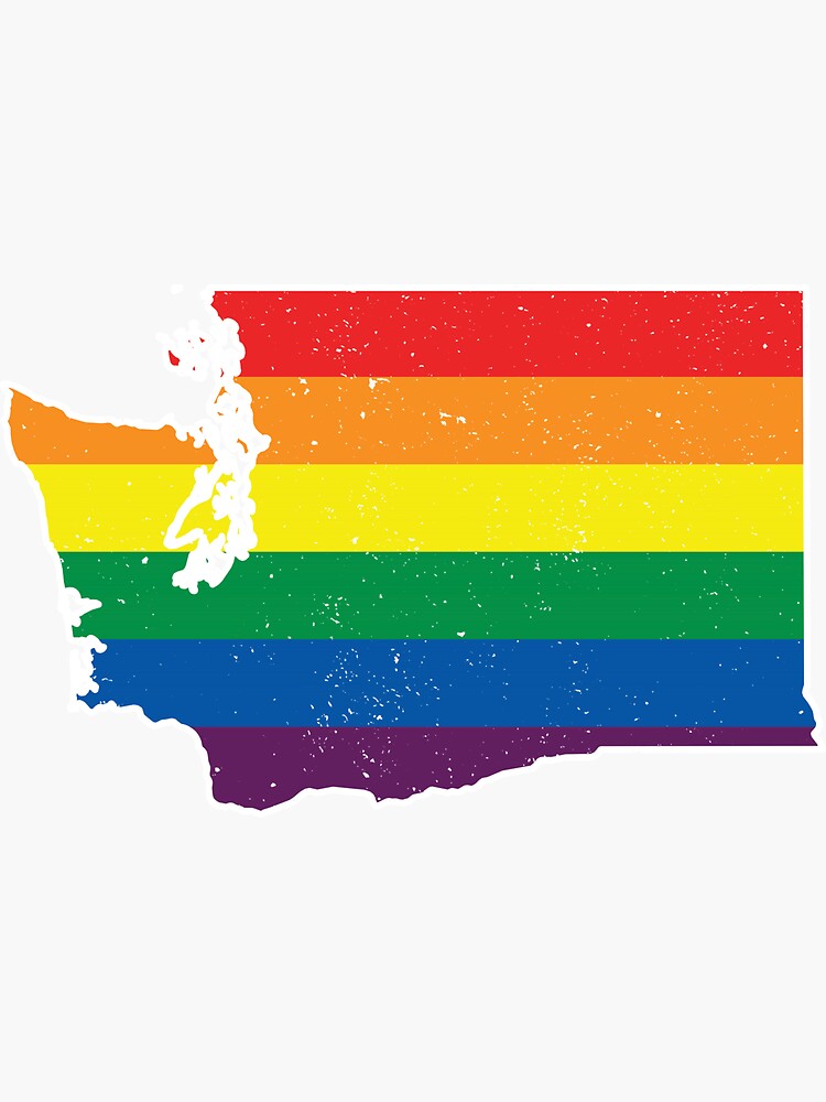 Washington Gay Pride Flag Sticker For Sale By UBUCO Redbubble