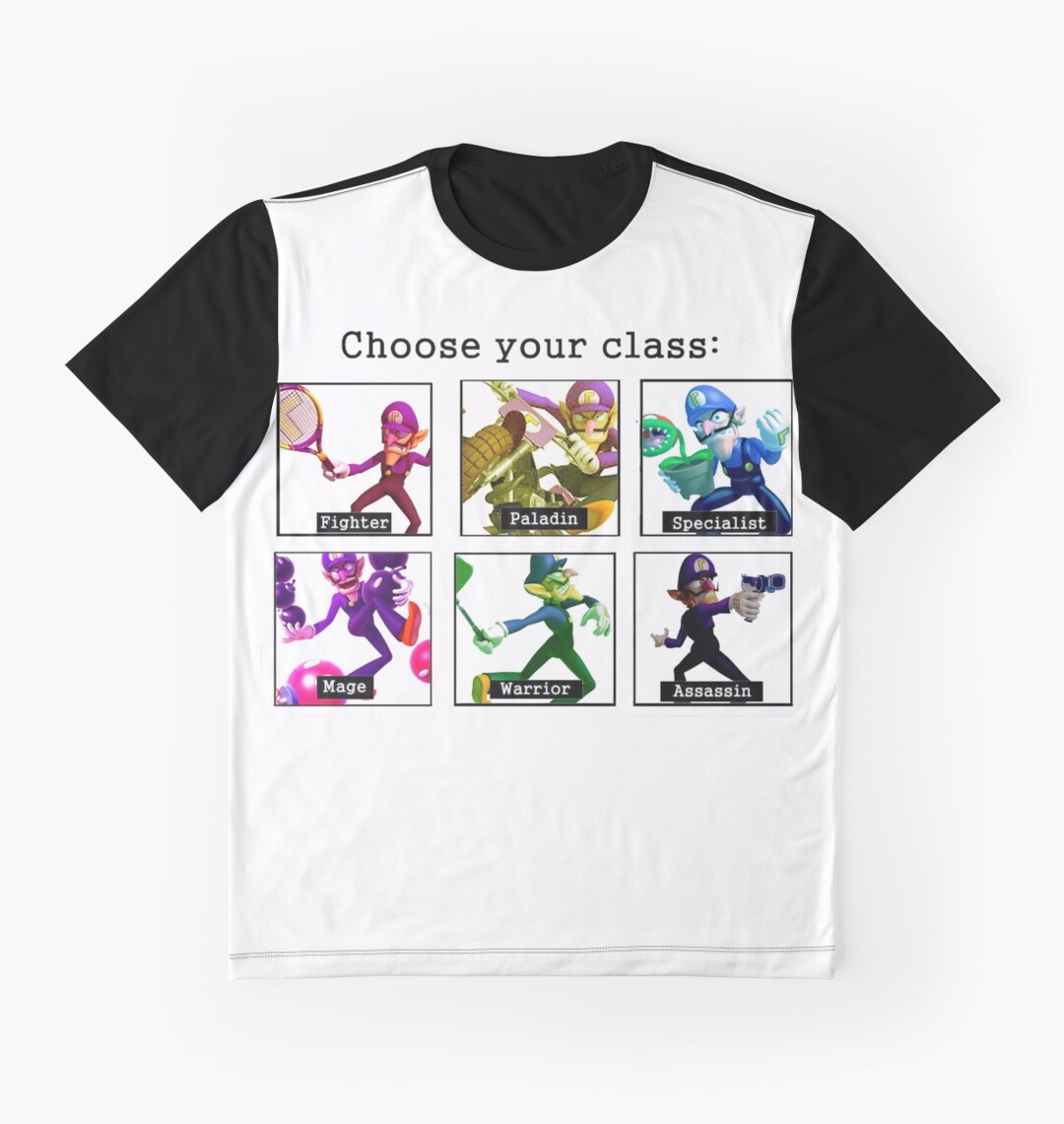 Waluigi Class Graphic T Shirts By Chrisginned Redbubble