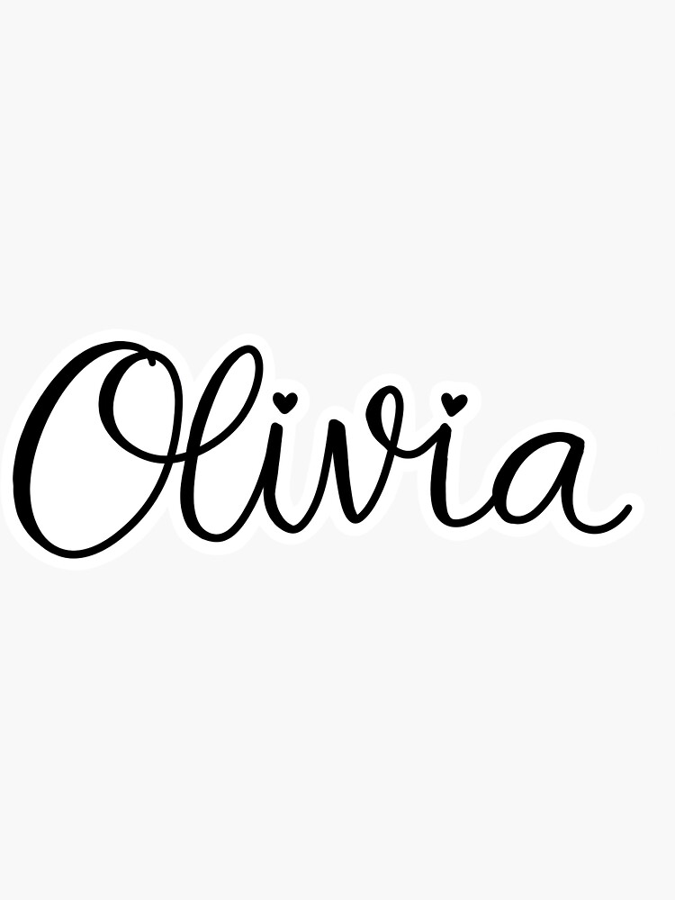 Calligraphy Olivia Name Sticker Sticker For Sale By Natalieeastes