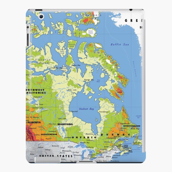 Physical Map Of Canada Topographic Map Of Canada With Names For The