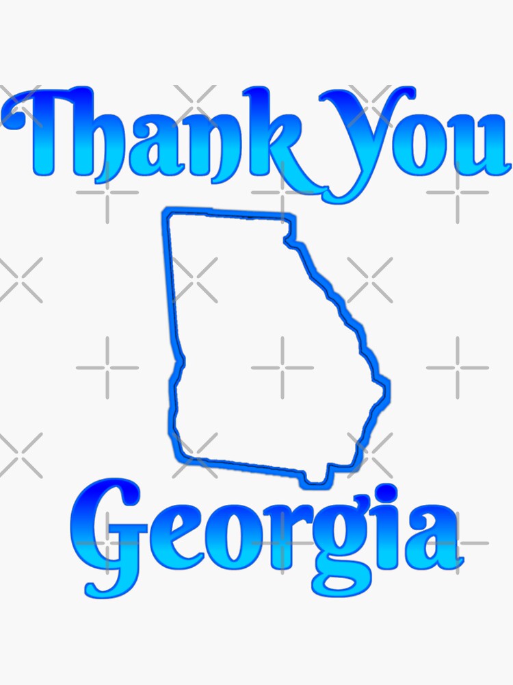 Thank You Georgia Sticker For Sale By Pantherxel Redbubble