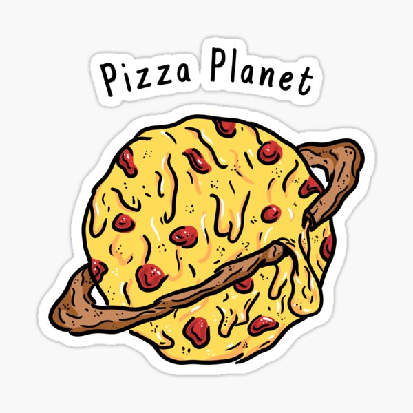 Pepperoni Pizza Planet Sticker For Sale By Sophiamogannam Redbubble