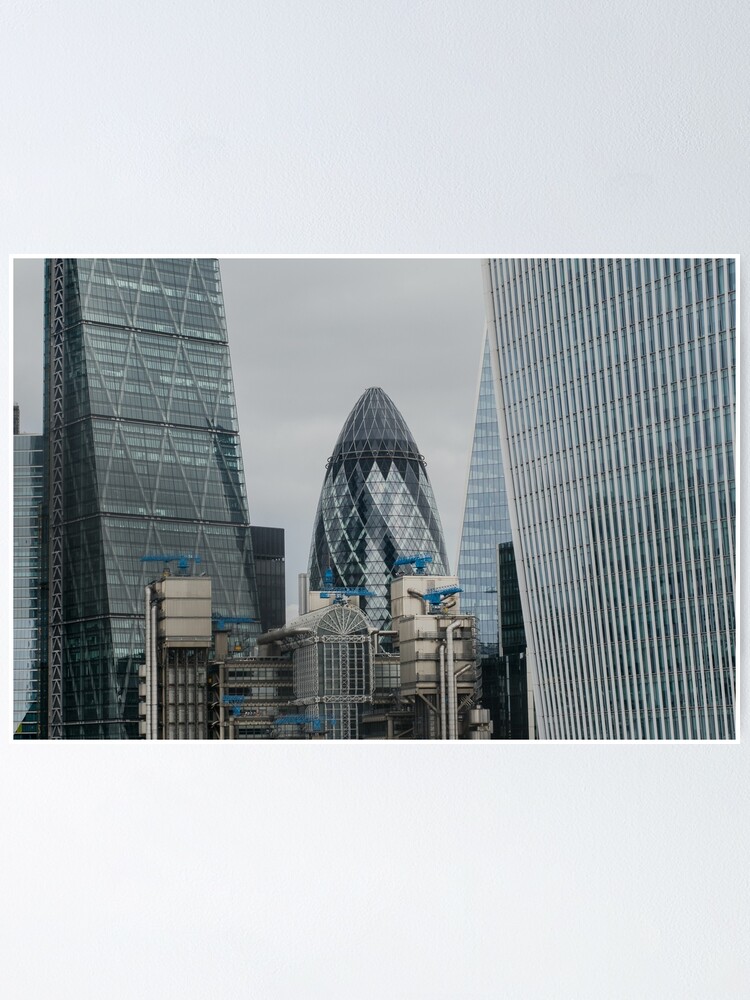 The Gherkin Poster For Sale By Eduardovieiradp Redbubble