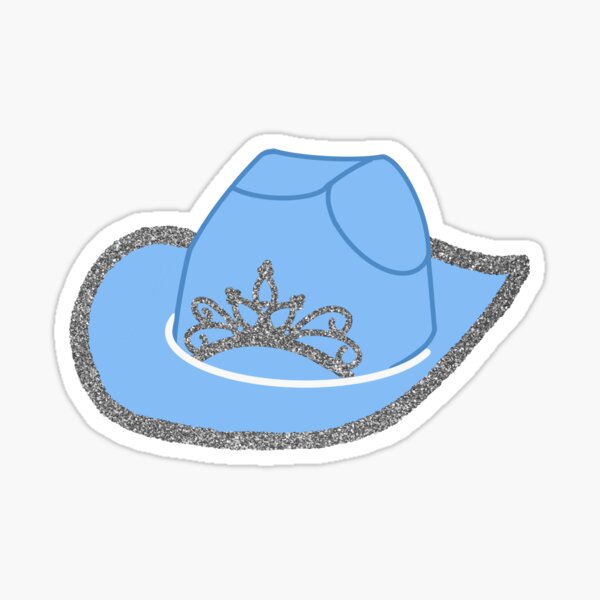 Blue Cowboy Hat Sticker By Maeveamcgregor Redbubble