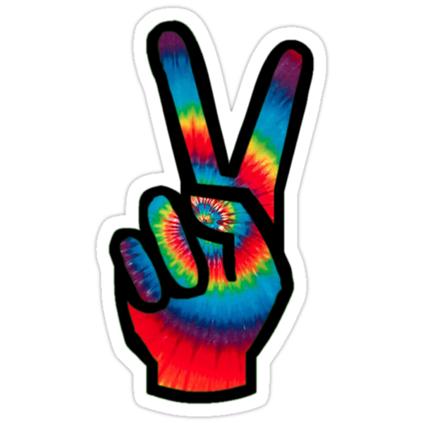 Peace Sign Tie Dye Stickers By Bluewalldesigns Redbubble 