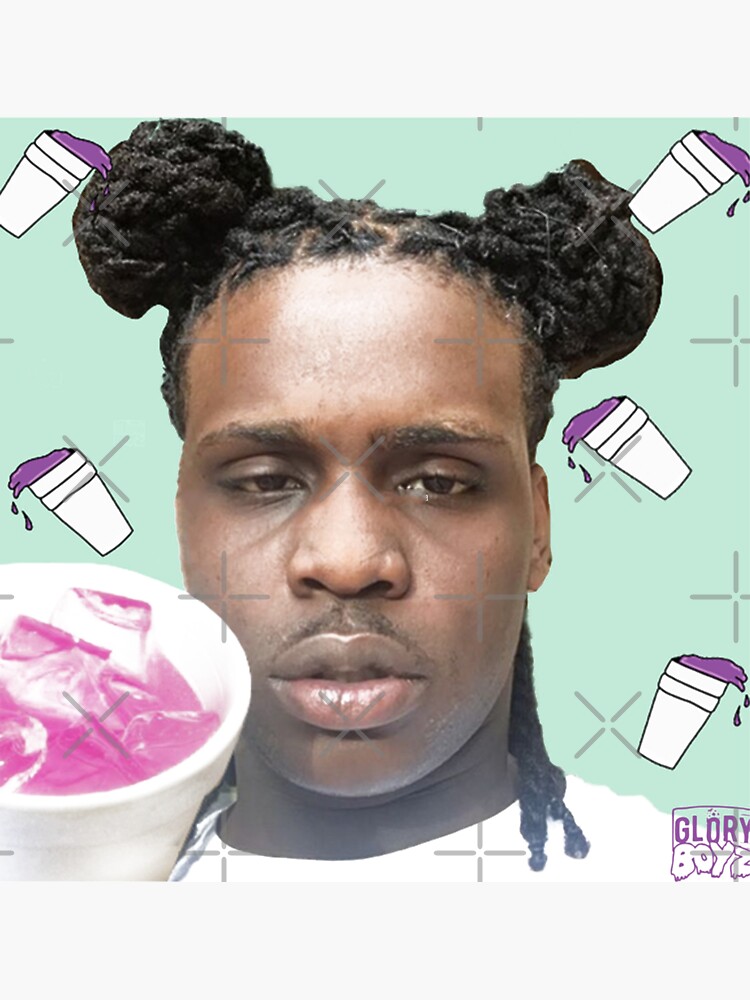 Chief Keef Lean Cups Sosa Purple Sizzurp Syrup Sticker By BNELANI