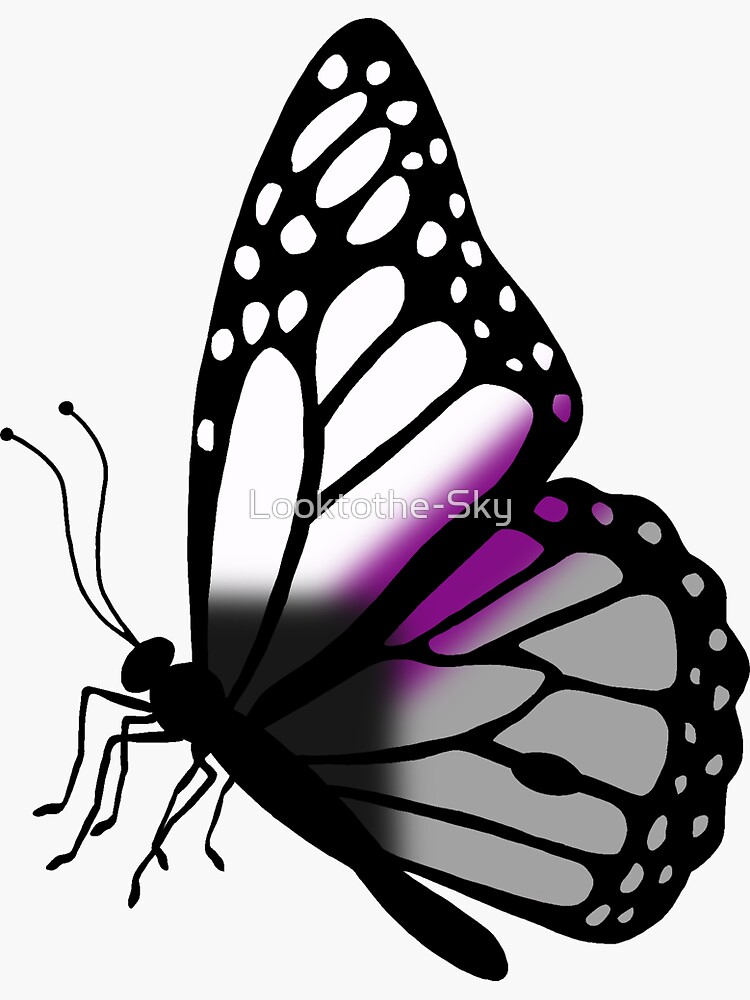 Demisexual Pride Butterfly Sticker For Sale By Looktothe Sky Redbubble