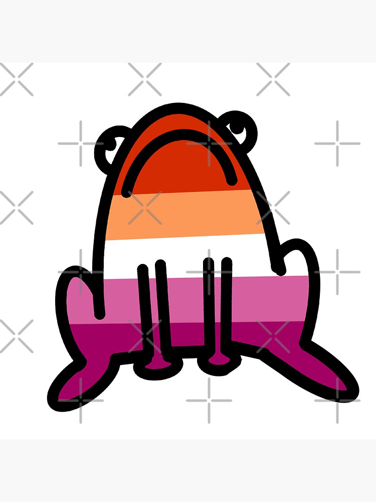 Lesbian Frog Pride Flag Sticker For Sale By M Thman Redbubble