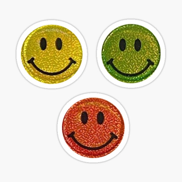 Smiley Face Sticker Sticker For Sale By Aesthetics Kyye Redbubble