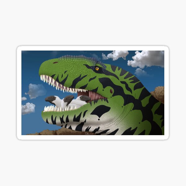 Carcharodontosaurus Sticker By Paleonyx Redbubble