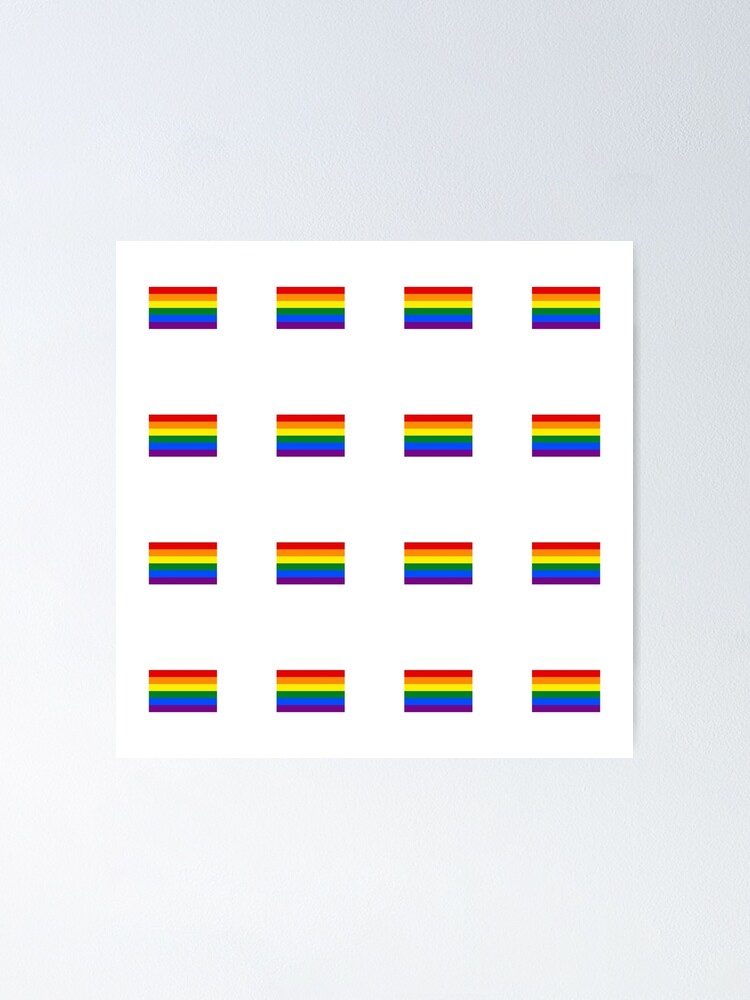 Lgbt Gay Pride Rainbow Flag Sticker Pack Of Poster For Sale By