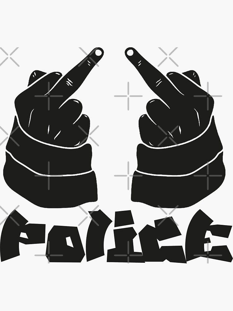 Fuck The Police Two Hands Magnet Sticker For Sale By Yorty Redbubble