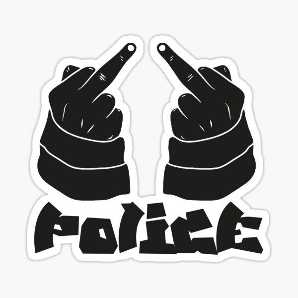 Fuck The Police Two Hands Magnet Sticker For Sale By Yorty03 Redbubble