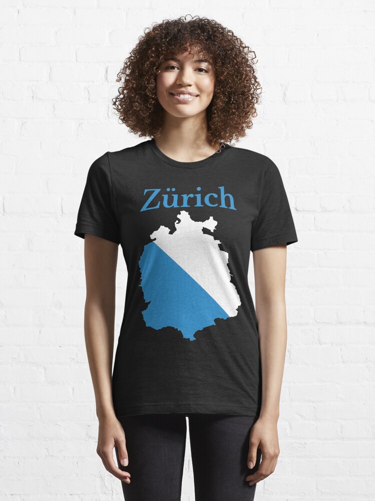 Zurich Canton Map Flag Switzerland T Shirt For Sale By Marosharaf