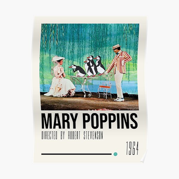 Mary Poppins Art Movie Poster Poster For Sale By Watsoncambrey