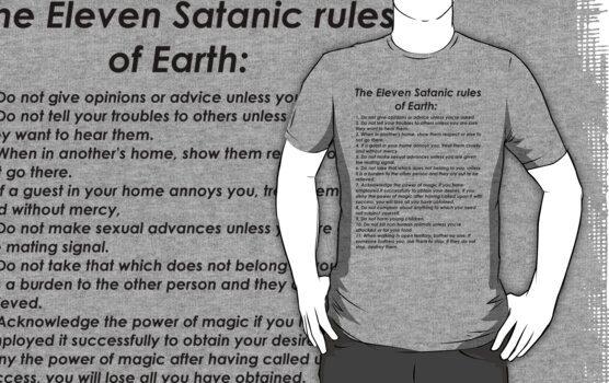 "The Eleven Satanic Rules Of Earth" T-Shirts & Hoodies By Fandomsshit ...