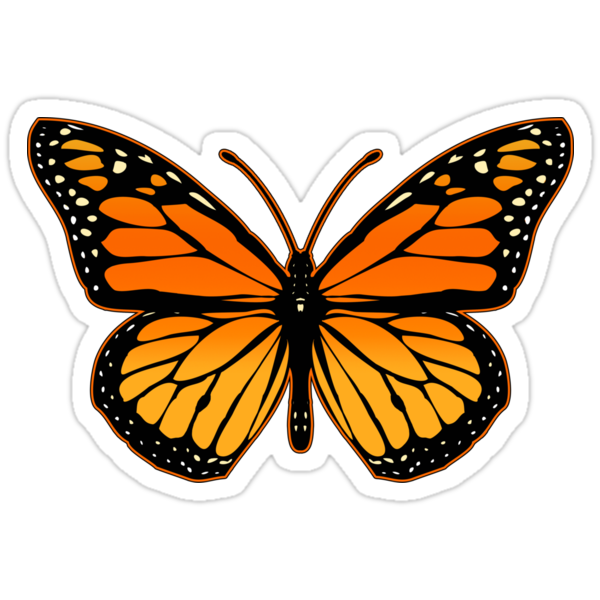 Monarch Butterfly Stickers By Garaga Redbubble 