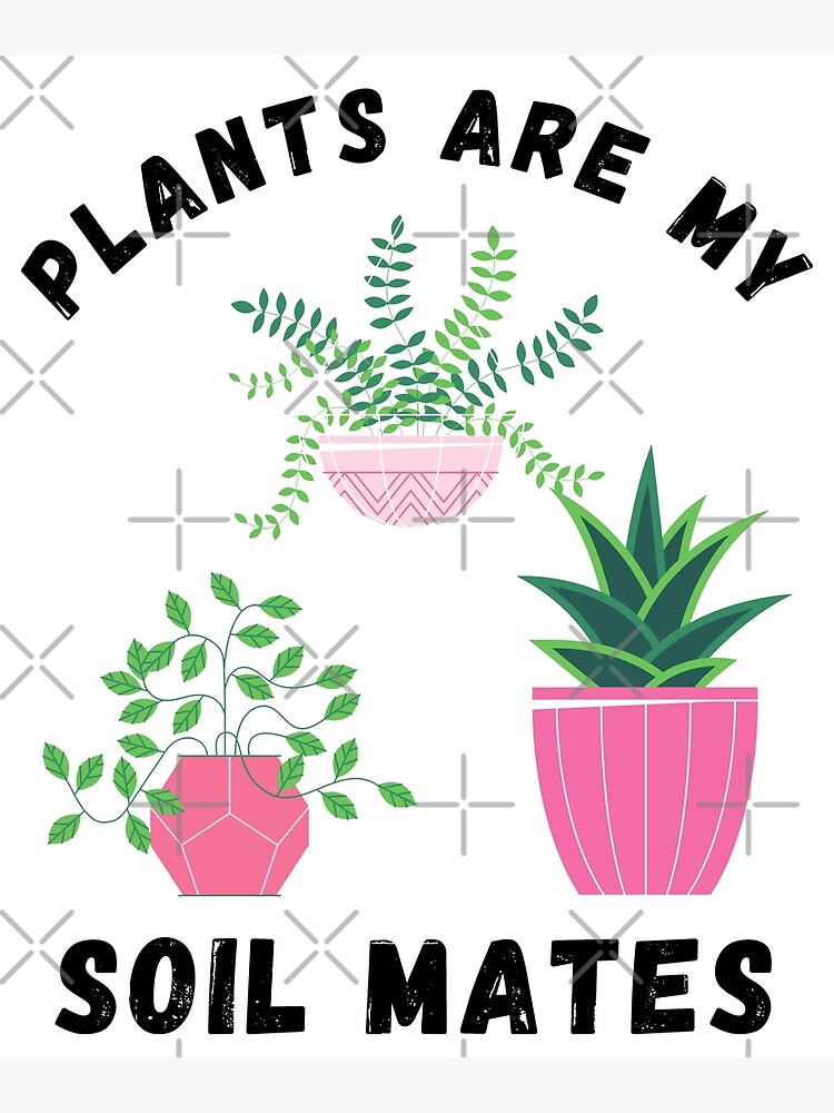 Plants Are My Soil Mates Poster By Wishingfox Redbubble