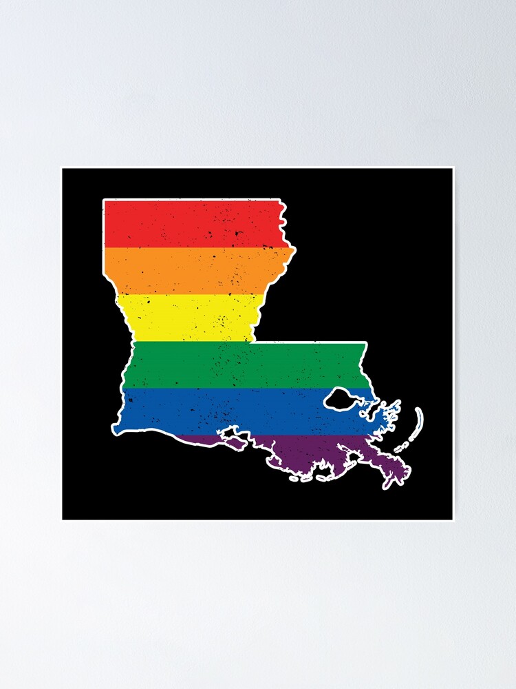 Louisiana Gay Pride Flag Poster By Ubuco Redbubble