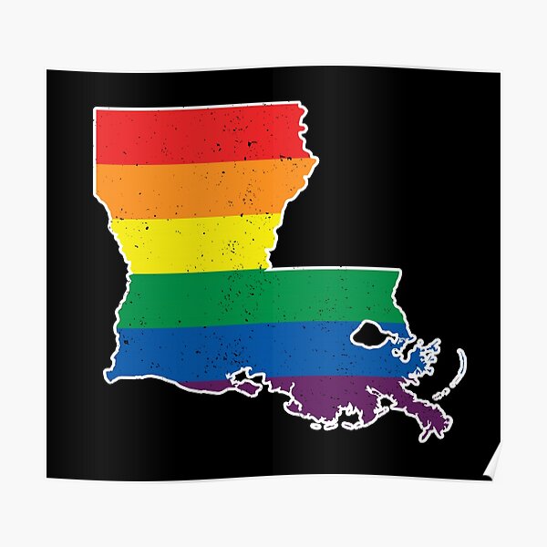 Louisiana Gay Pride Flag Poster By UBUCO Redbubble