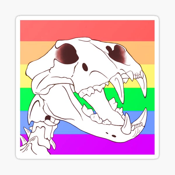 Pastel Rainbow Skull Sticker For Sale By Teeth Lovin Redbubble