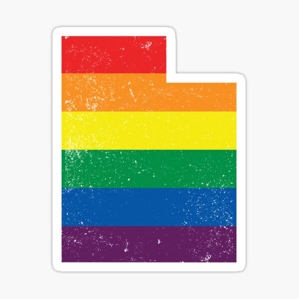 Utah Gay Pride Flag Distressed Sticker For Sale By UBUCO Redbubble