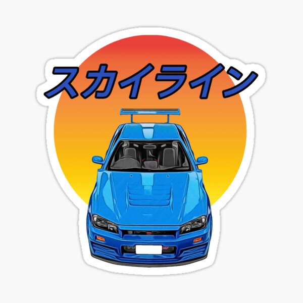 Skyline R34 GT R Sticker For Sale By OnlyJDMshop Redbubble