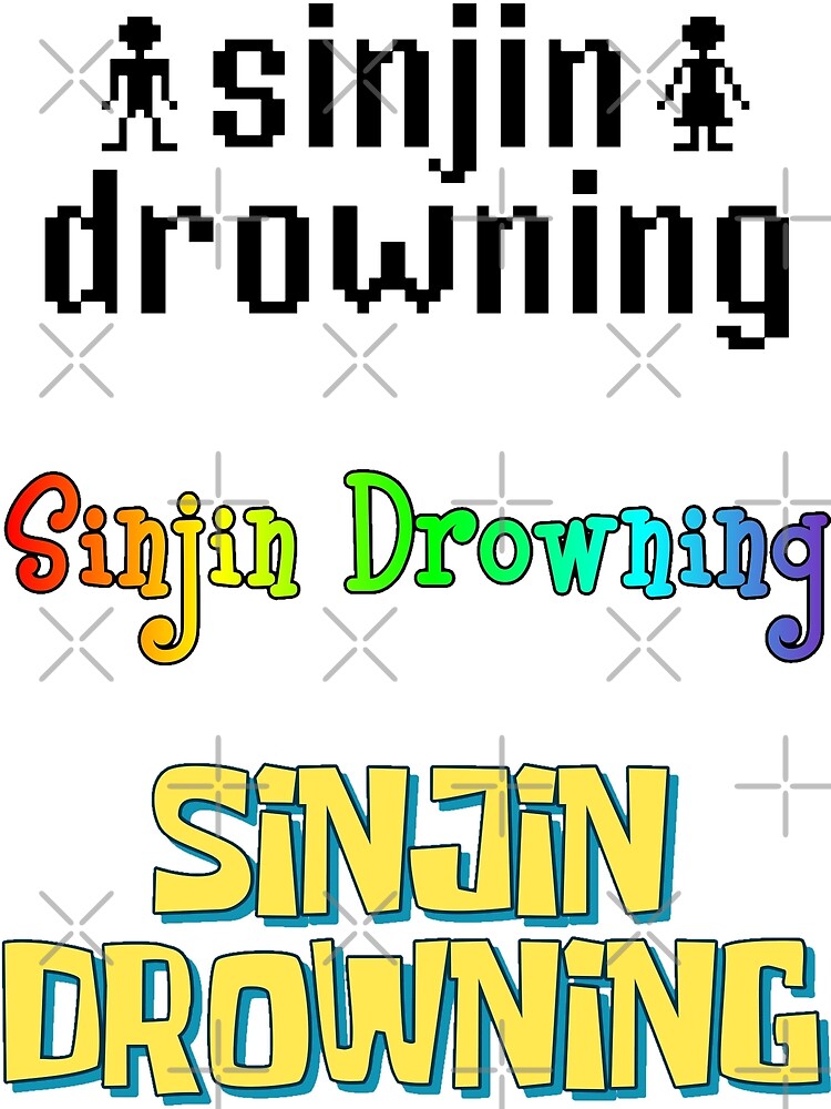 Sinjin Drowning Nostalgia Sticker Pack Premium Matte Vertical Poster