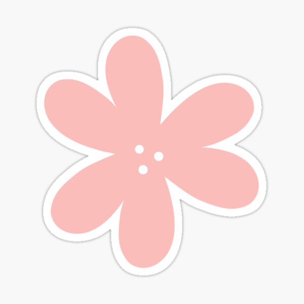 Cute Abstract Flower Blush Pink Sticker By JuneNostalgia Redbubble