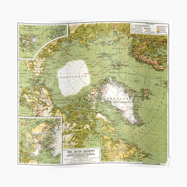 Arctic Present Detailed Map Of The Arctic Region