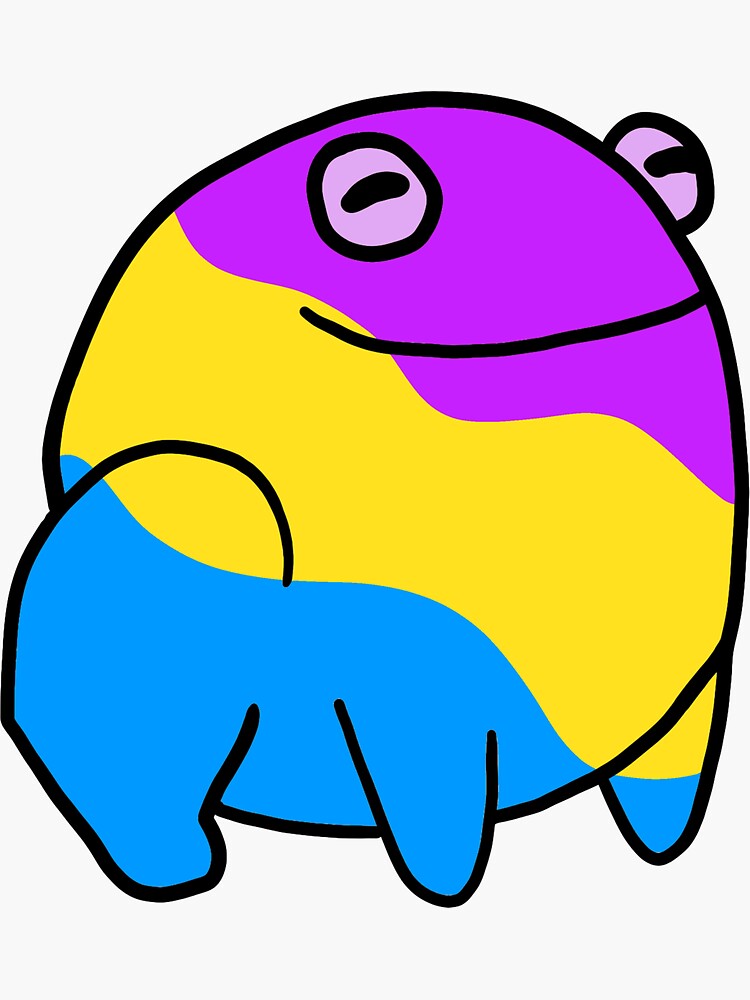 Pansexual Pride Flag Frog Sticker For Sale By Natstarart Redbubble