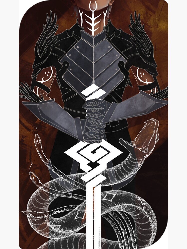 Fenris Tarot Sticker For Sale By Elfsynthetic Redbubble