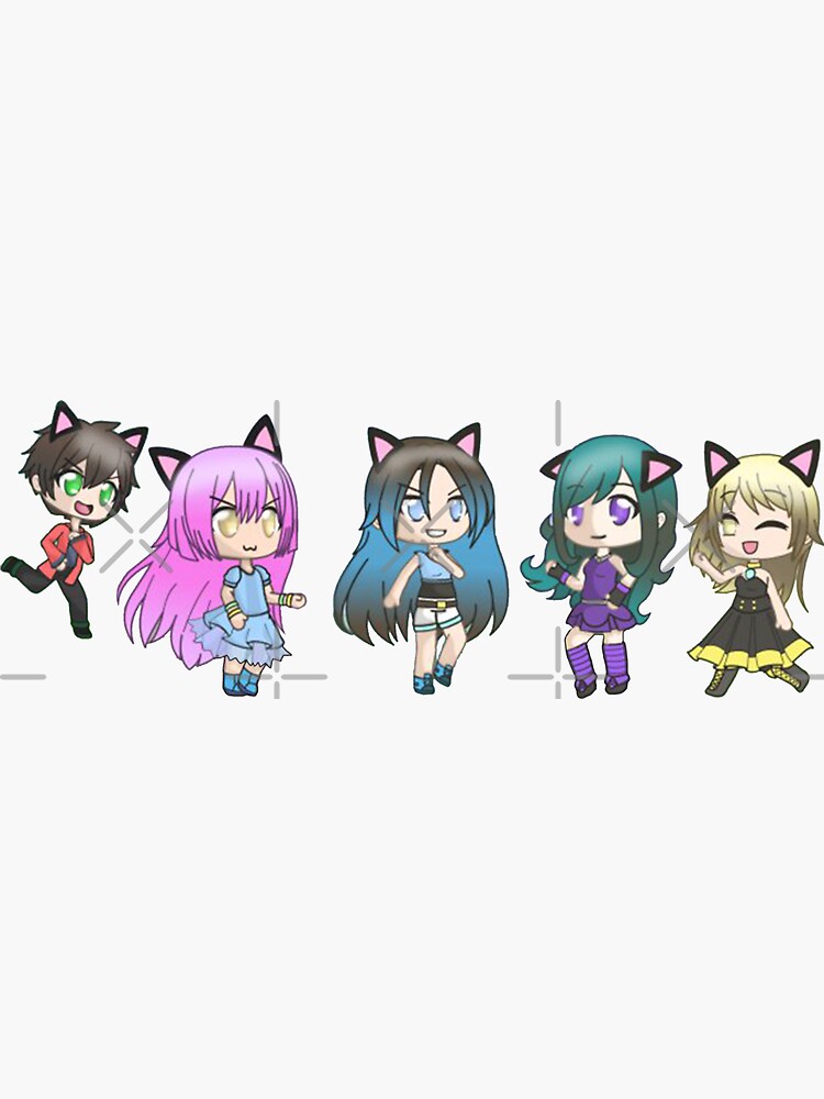 Itsfunneh And The Krew Gacha Sticker For Sale By SkyRed233 Redbubble