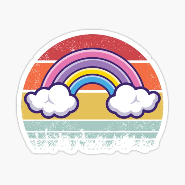 Aesthetic Rainbow Sticker For Sale By Hasanmasud Redbubble