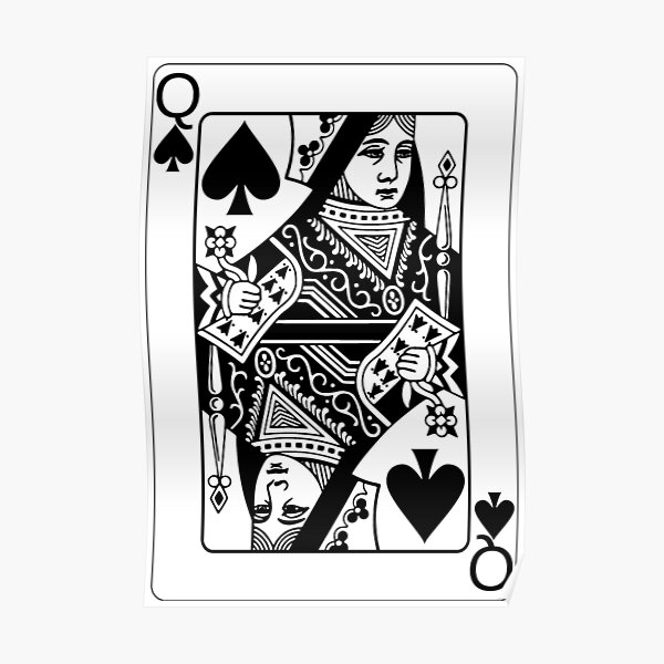 QUEEN OF SPADES Poster By IMPACTEES Redbubble