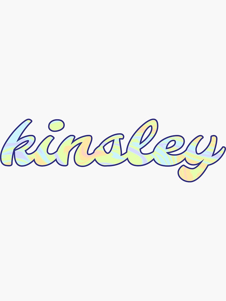 Kinsley Name Design Sticker For Sale By Sunny Day Art Redbubble