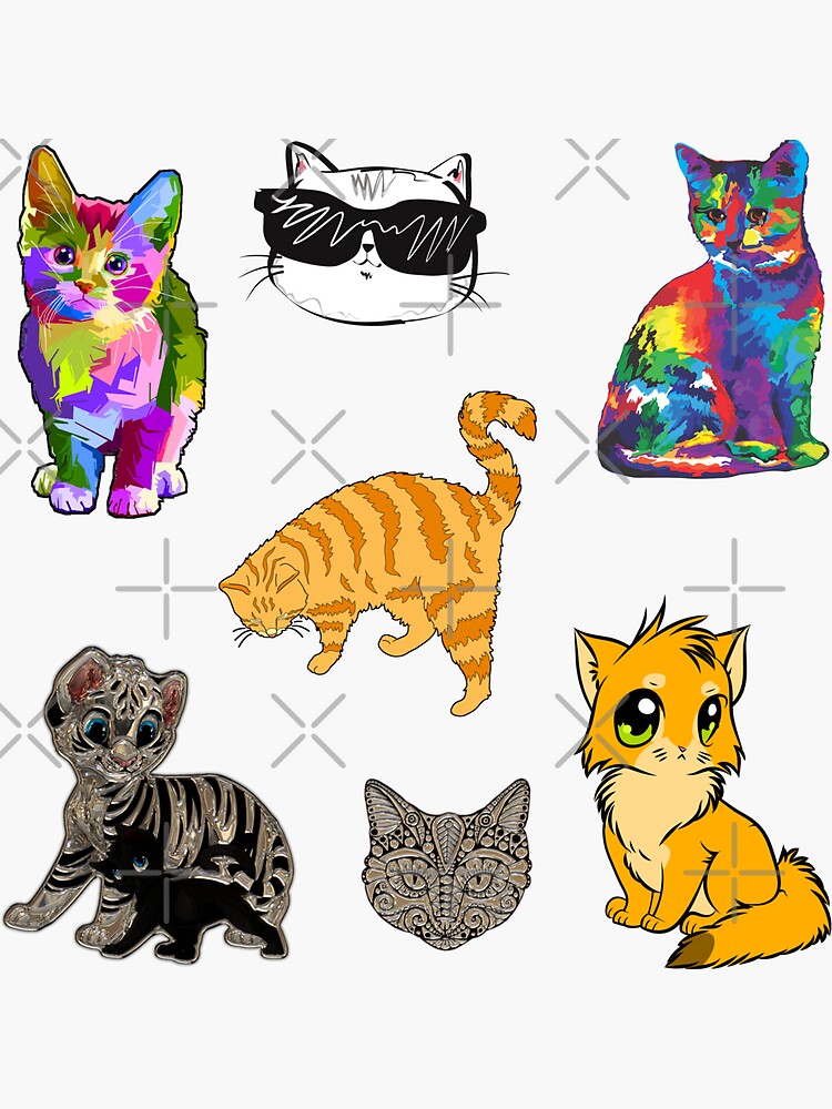 Cat Love Stickers Pack Sticker For Sale By Photography Art Redbubble