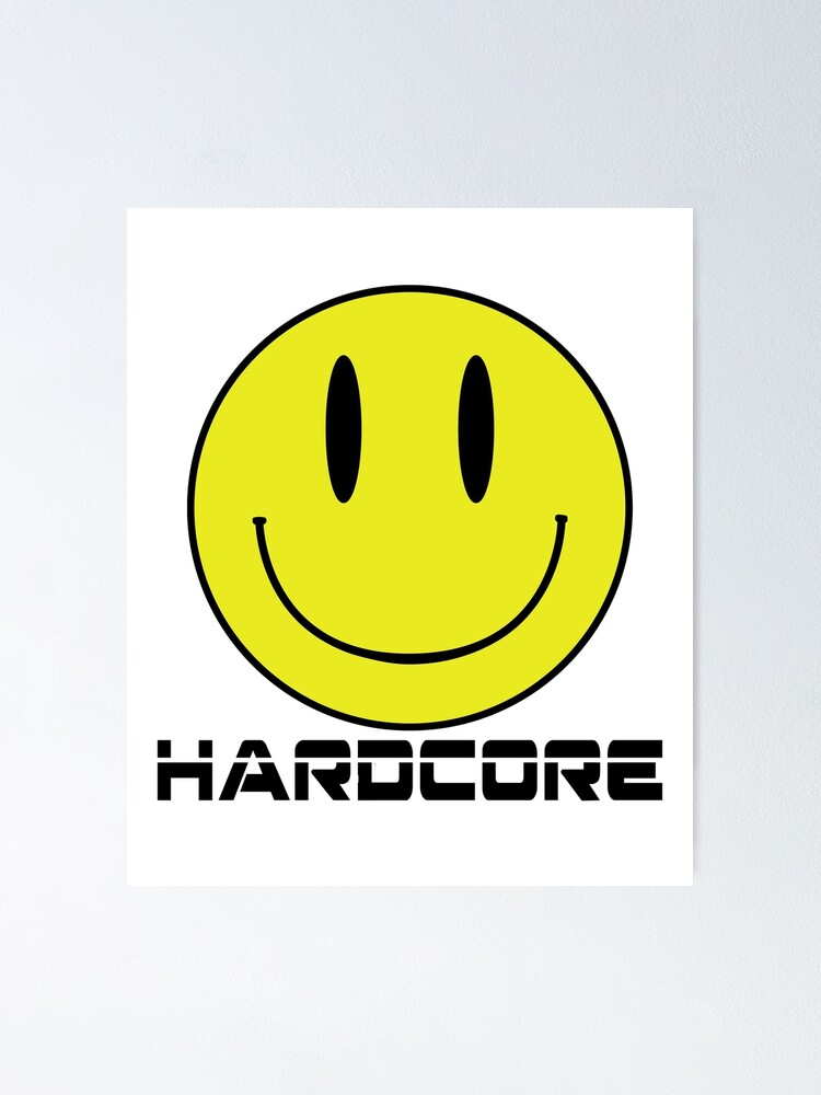 HARDCORE RAVE ACID MAN SMILEY FACE Poster For Sale By StickyBandit420