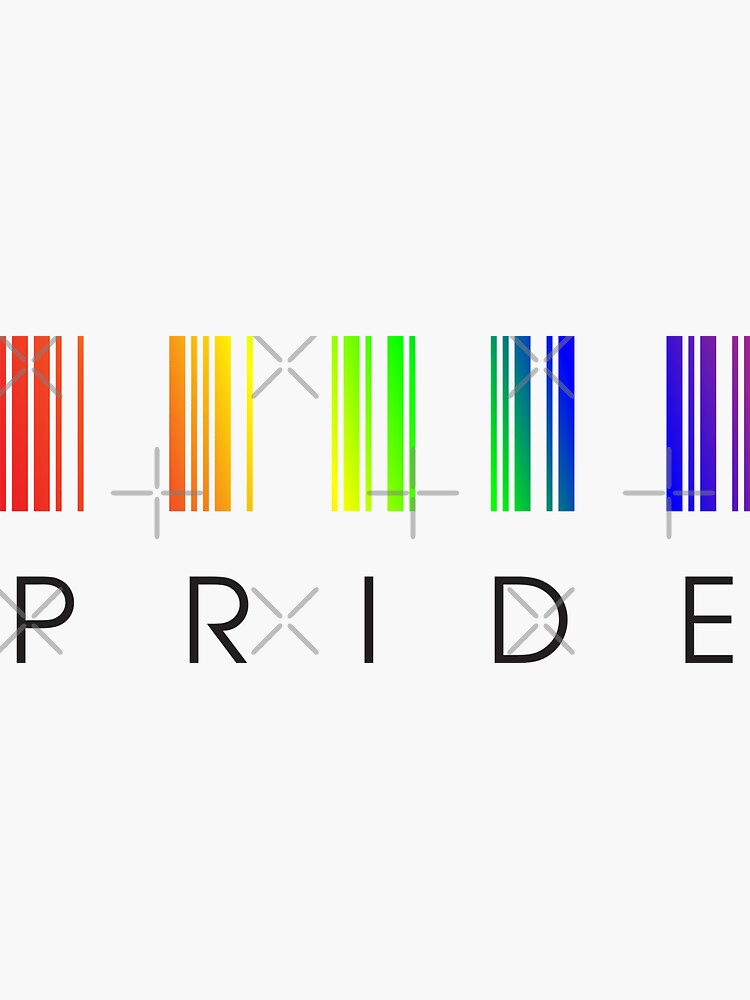 Pride Barcode Gay Barcode Lesbian Barcode LGBT Barcode Sticker