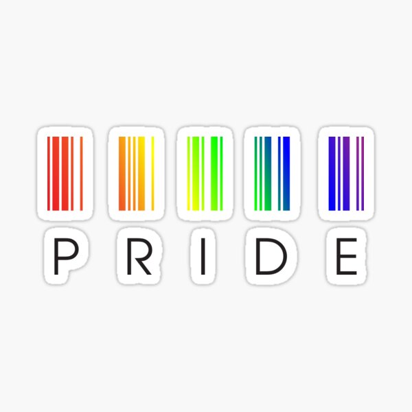 Pride Barcode Gay Barcode Lesbian Barcode LGBT Barcode Sticker