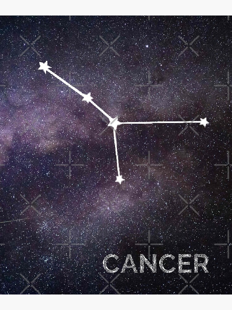 Póster Constelación del Zodíaco Cáncer Una noche estrellada de