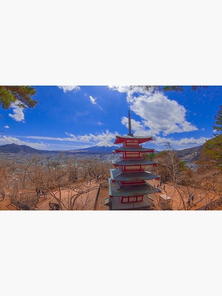 Chureito Pagoda Fuji Poster By Designah Redbubble