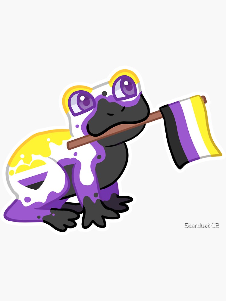 Pride Frogs Non Binary Version Sticker Sticker For Sale By